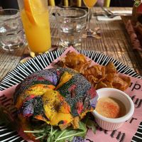 Rainbow bagel  at The Hungry Tapir in Kuala Lumpur