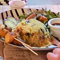 Rainbow rice at The Hungry Tapir in Kuala Lumpur