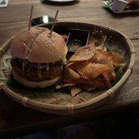 “Ay-am” Geprek Burger   at The Hungry Tapir in Kuala Lumpur