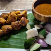 Hedgehog mushroom Satay skewers at The Hungry Tapir in Kuala Lumpur