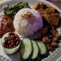 Nasi Lemak ('Rich rice') at The Hungry Tapir in Kuala Lumpur