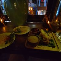 Fancy roti with Califlowerrice and scrambled tofu at The Hungry Tapir in Kuala Lumpur