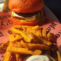 Pink Burger at The Hungry Tapir in Kuala Lumpur