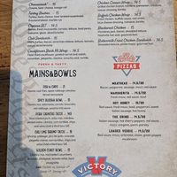 Current May 2026 menu at Victory Brewing Company Parkesburg in Parkesburg