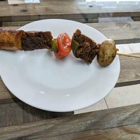 Seitan skewer. Very tasty 👍 at Prana Veggie in Quito