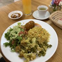 Daily set menu, comes with soup as well  at Prana Veggie in Quito
