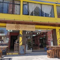 Outside at Prana Veggie in Quito