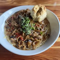 Mushroom grits   at The Panacea Restaurant in Wilmington