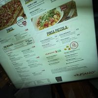 menu  at Vapiano in Stuttgart