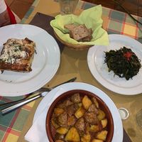 patate cicoria e lasagna  at Osteria VegGente in Marino