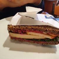 Tofu / apple / beetroot sandwich at Zeit Für Brot - Berlin Mitte 1 in Berlin