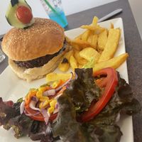 Vegan burger at Fat Cats Bar in Albufeira