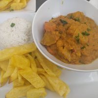 Veggie curry at Fat Cats Bar in Albufeira