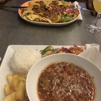 Chili and nachos  at Fat Cats Bar in Albufeira