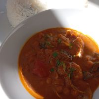 Vegan curry at Fat Cats Bar in Albufeira
