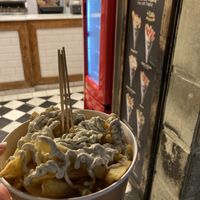 jumbo portion (7,50€) with garlic mayo  at Las Fritas in Bilbao