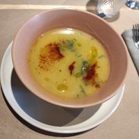 Sopa caldo verde at Sou Green in Porto