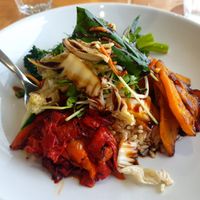 Lunch special Rice bowl at Saltwater in Fingal Bay