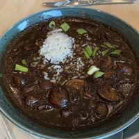 Mushroom gumbo at Seed in New Orleans