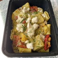 Seasonal pasta and veggies at Lulu Green in Boston