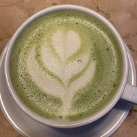 Matcha tea latte  at Lulu Green in Boston