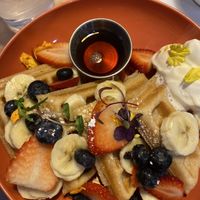 Gluten free waffles  at Lulu Green in Boston