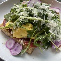 Prosciutto & Just Egg on toast  at Lulu Green in Boston