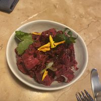 Beet & tahini starter plate 🥰  at Lulu Green in Boston