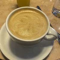 Americano with oat milk (basically an au lait, oh yay!)  at Lulu Green in Boston