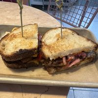 Korean BBQ rib sandwich  at Lulu Green in Boston