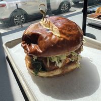 Fried chix sandwich  at Lulu Green in Boston