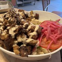 Extra seitan requested and oh did they deliver, sooo good! Vegan shawarma bowl   at Lulu Green in Boston