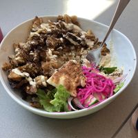 Shwarma bowl. So good we took leftovers to go    at Lulu Green in Boston