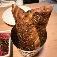 Za’atar pita SO GOOD 10/10  at Lulu Green in Boston