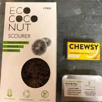 Vegan and plastic free chewing gum and other eco friendly products from the zero waste shop that belongs to the cafe at Projects in Winchester