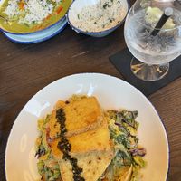 Green curry, tofu chimichuri salad   at Wulf & Lamb Marylebone in London