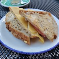 Cheese tomato toastie at Wulf & Lamb Marylebone in London