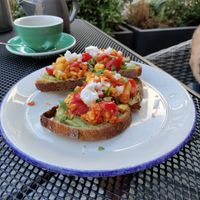 The most interesting breakfast item was a tasty ackee scramble on toast at Wulf & Lamb Marylebone in London