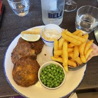 fish cakes!  at Wulf & Lamb Marylebone in London