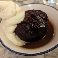 Sticky toffee pudding to close out the meal at Wulf & Lamb Marylebone in London
