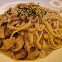 Creamy Mushroom Pasta at Wulf & Lamb Marylebone in London
