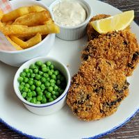 Fish cakes at Wulf & Lamb Marylebone in London