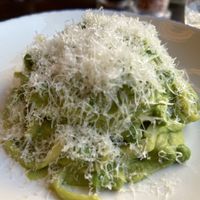 Pea pasta   at Wulf & Lamb Marylebone in London