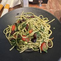 vegan pesto pasta  at Cupitol Coffee & Eatery in Chicago