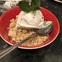 Vegan apple crumble  at Frankie & Benny's - Wembley in North West London