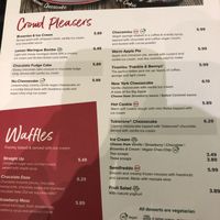 Dessert menu  at Frankie & Benny's - Wembley in North West London