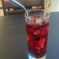 Raspberry lemonade  at Vegan Loving Hut Neubau in Vienna