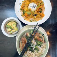 Curry and phô  at Vegan Loving Hut Neubau in Vienna