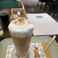 Pumpkin spice latte  at Vegan Loving Hut Neubau in Vienna
