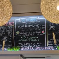 love the "be vegan make peace" slogan :) at Vegan Loving Hut Neubau in Vienna